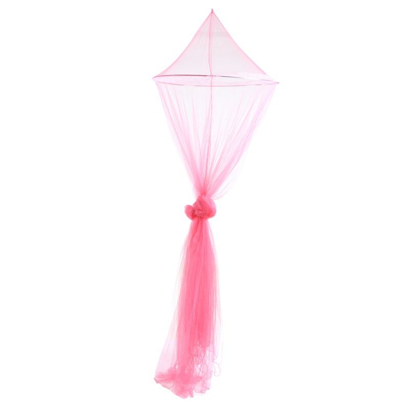 Pinkish Bed Mosquito Net: Polyester Fiber Mesh - No Door Design, Dust & Insect Proof Bed Canopy for 1.35m to 1.5m Wide Beds, Bedroom Use - Image 2