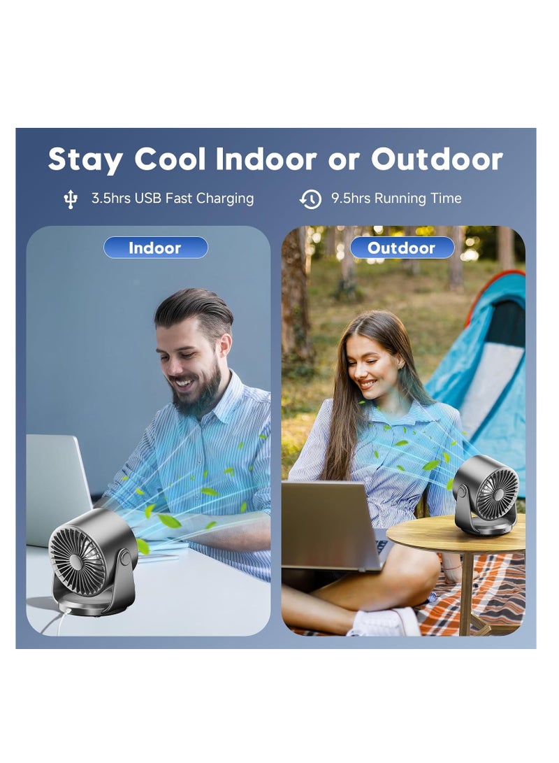 general Adjustable Tilt, 7.5-inch, Rechargeable Battery, Wall-Mouted Design for Home, Office, Travel Dark - Image 3