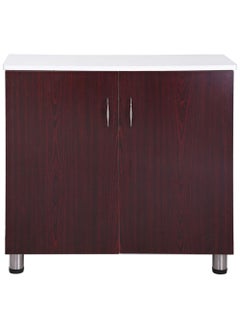 AFT Modern Two-tone Shoe Cabinet Rack With 2 Doors - Durable Mdf Design. Elegant Mdf Shoe Cabinet: Dual Doors And Organized Shelves. Mdf Shoe Cabinet With 2 Doors - Stylish Storage Solution. Perfect For Any Entryway, Living Room, Dining Room Or Bedrooms Space-saving Design, Organize Your Footwear Effortlessly White Frame/ Mahogany Door Arfan  - Image 3