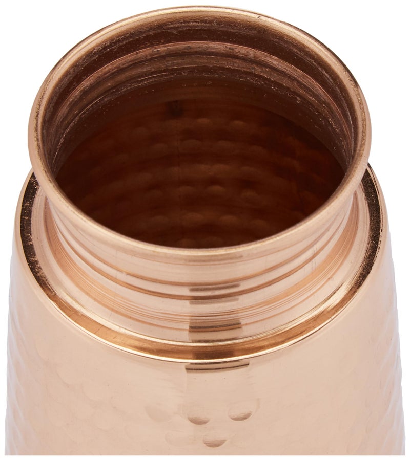 Attro Orra 600ml Copper Water Bottle Improve Your Immunity, Brain, Nervous System & Healthy Skin Natural Ayurveda Benefits Authentic Copper Bottle - Hammered - Image 3