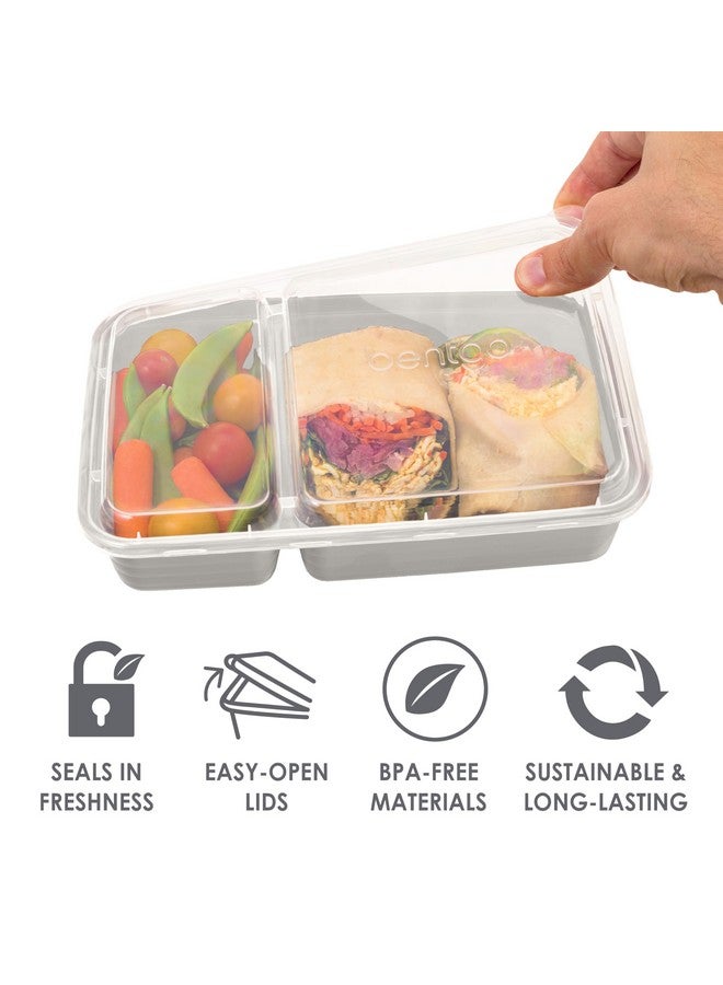 Bentgo® Prep 60-Piece Meal Prep Kit - Reusable Food Containers 1-Compartment, 2-Compartment, & 3-Compartments for Healthy Eating - Microwave, Freezer, & Dishwasher Safe (White Stone), BGPRPAK3-WS - Image 5