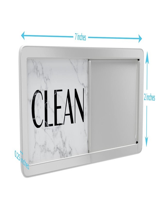 Brothers Bench Dishwasher Magnet Strong Clean Dirty Sign, Universal Dishwasher Magnet Indicator for Kitchen Organization, Slide Rustic Marble Black and White Granite - Image 5