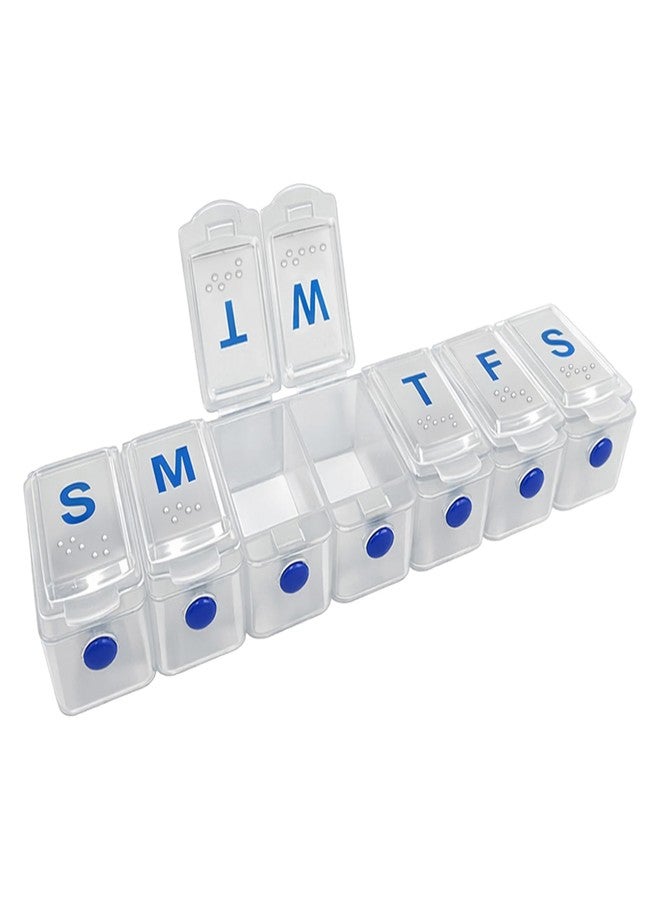 MUROCEA Weekly Pill Organizer - Large 7 Day Pill Case, Daily Vitamin & Supplement Organizer for Medicine, Fish Oil & Tablets, 1 Pc - Image 1