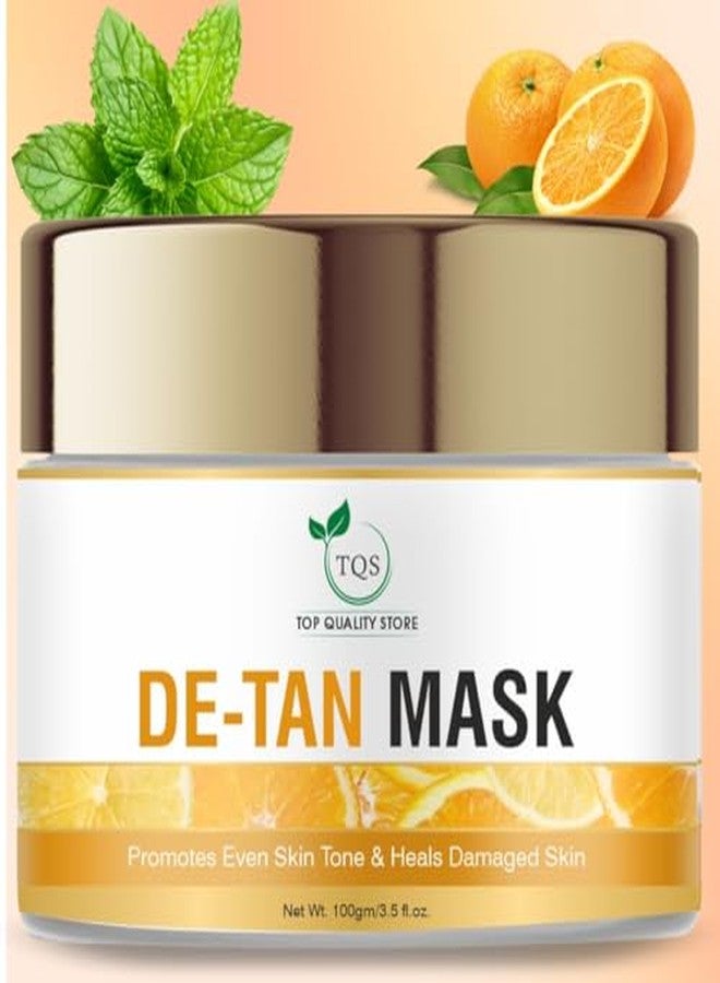 TQS De-Tan Mask, Night Cream for Even Skin Tone, Promotes Healing, with Orange and Mint, 100gm - Image 2