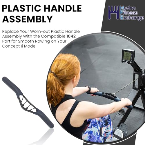 Hydra Fitness Exchange Handle Assembly 1042 HeavyDuty Plastic Grip for Rowing Cable Attachment Compatible with Concept2 Models Durable Easy to Install Exercise Machine Rower Accessory - Image 3