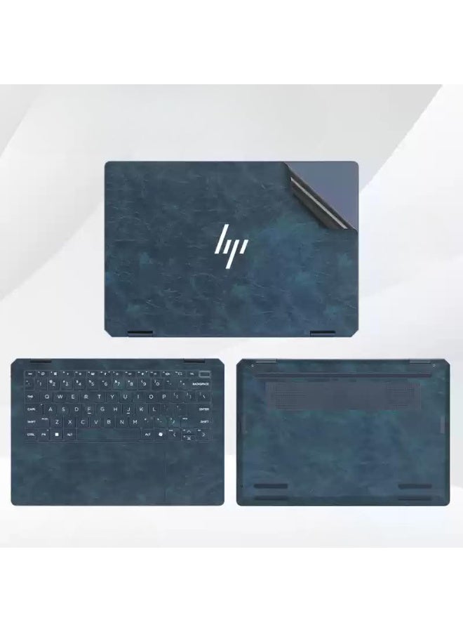 ملصق حماية لابتوب متوافق مع HP OmniBook Ultra Flip 2 في 1 (14-fh) مقاس 14 إنش 2024، ملصق مقاوم للخدوش بثلاثة جوانب من الجلد لفيلم الكمبيوتر المحمول. - Image 1