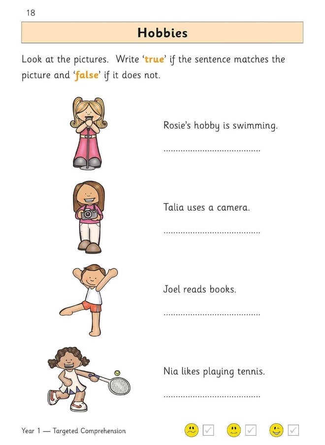null - New KS1 English Targeted Question Book: Year 1 Reading Comprehension - Book 2 (with Answers) - Image 1