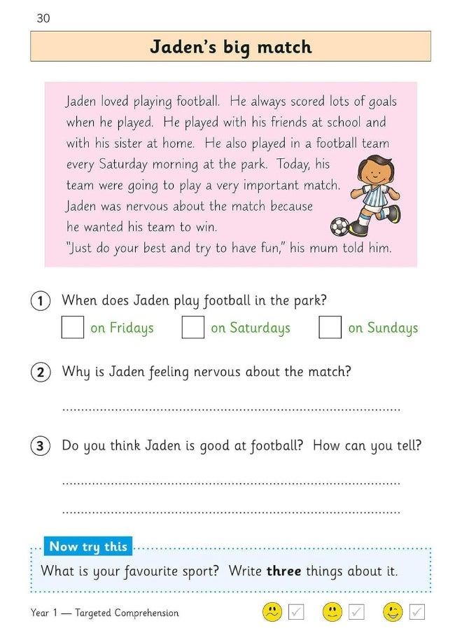 null - New KS1 English Targeted Question Book: Year 1 Reading Comprehension - Book 2 (with Answers) - Image 1