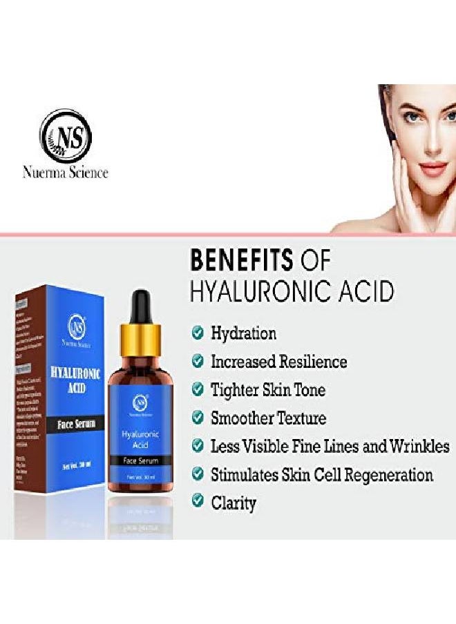 Nuerma Science Hyaluronic Acid Face Serum (For Skin Brightening Anti Aging Spotless Skin Dark Circles with Vitamin E & C)  - Image 4