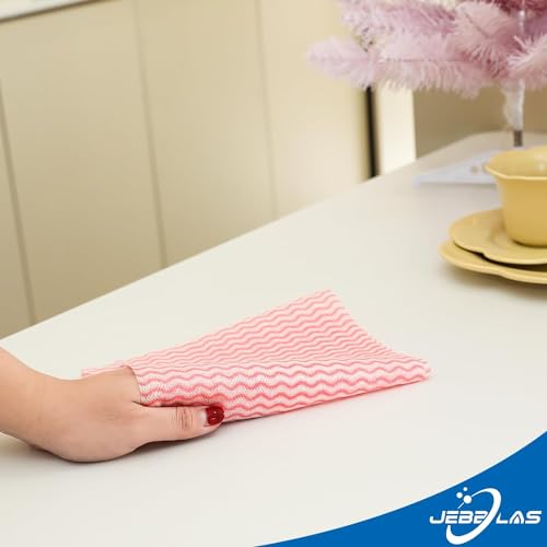 JEBBLAS Reusable Cleaning Wipe, Household &Kitchen Towels,Disposable Cleaning Cloth, Dish Cloth Dish Towels Dish Rags Reusable Kitchen Paper Towels, Wash Towels, 2 Rolls of 200 Sheets - Image 5