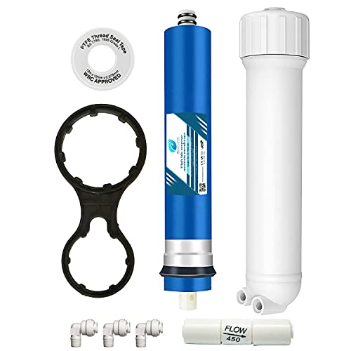 Shapure High 2500 TDS Membrane with housing Spare for All Type of RO Water Purifier (One 80 GPD Membrane) (HOUSING + SHAPURE) - Image 1