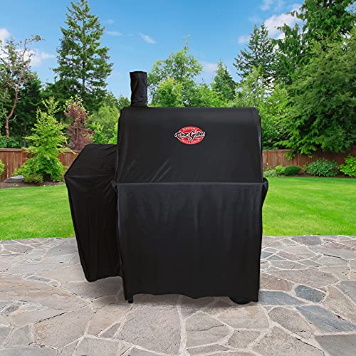 Char-Griller® Durable Polyester Grill and Smoker Cover with Waterproof Material, PVC Lining, and Extendable Design in Black, 46"L x 23"W x 48.5"H, Model 5555 - Image 4