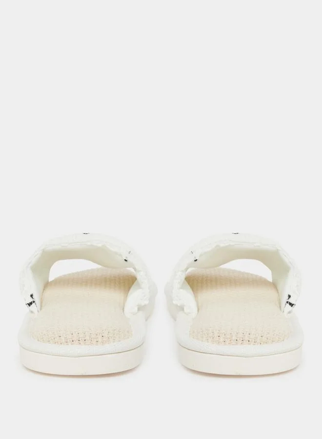 Styli Styli Bow Print Bedroom Slippers