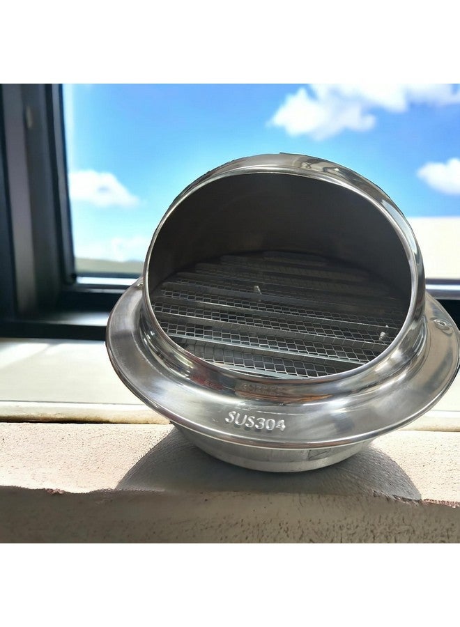 KIRMANI All In One Steel Cowl Cover, Size- 6 inches use for Chimney and 150 mm Exhaust Fan (Silver) - Image 1