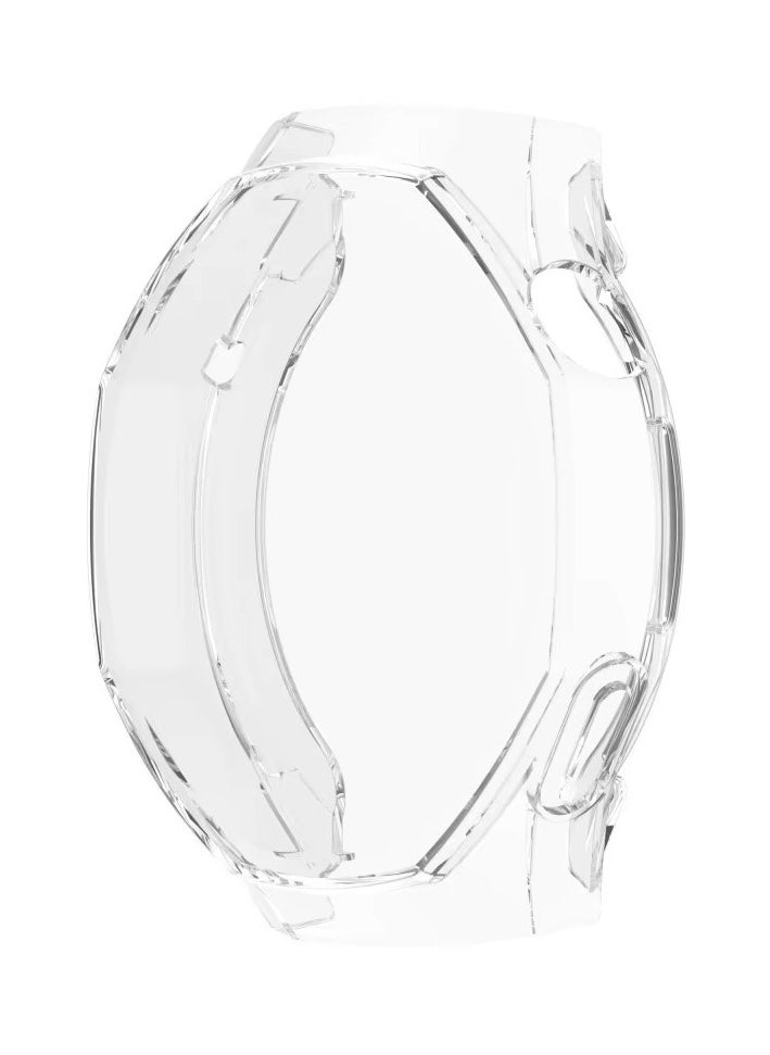 Plating Case For Huawei Watch GT5 Pro 46mm Smart Watch Strap Full Bumper TPU Protective Cover Accessories Screen Protector (Clear)