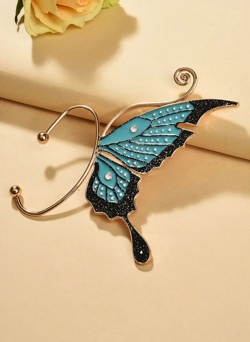SOHI Gold Plated Designer Ear Cuff