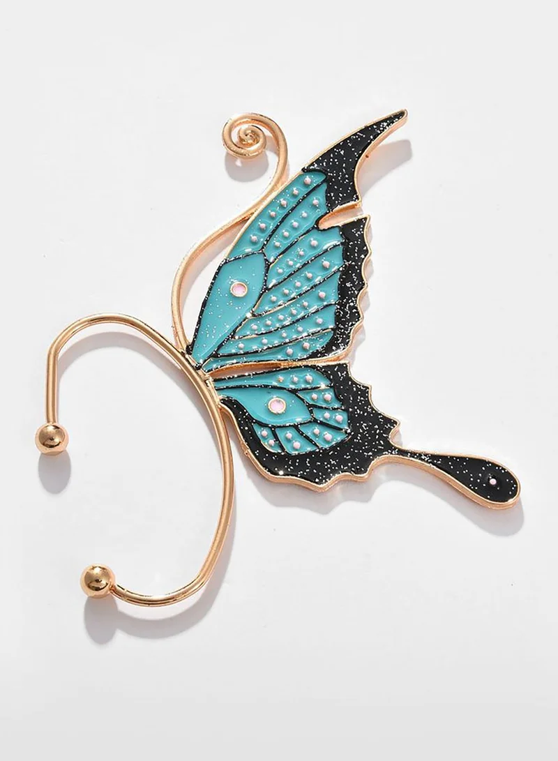 SOHI Gold Plated Designer Ear Cuff