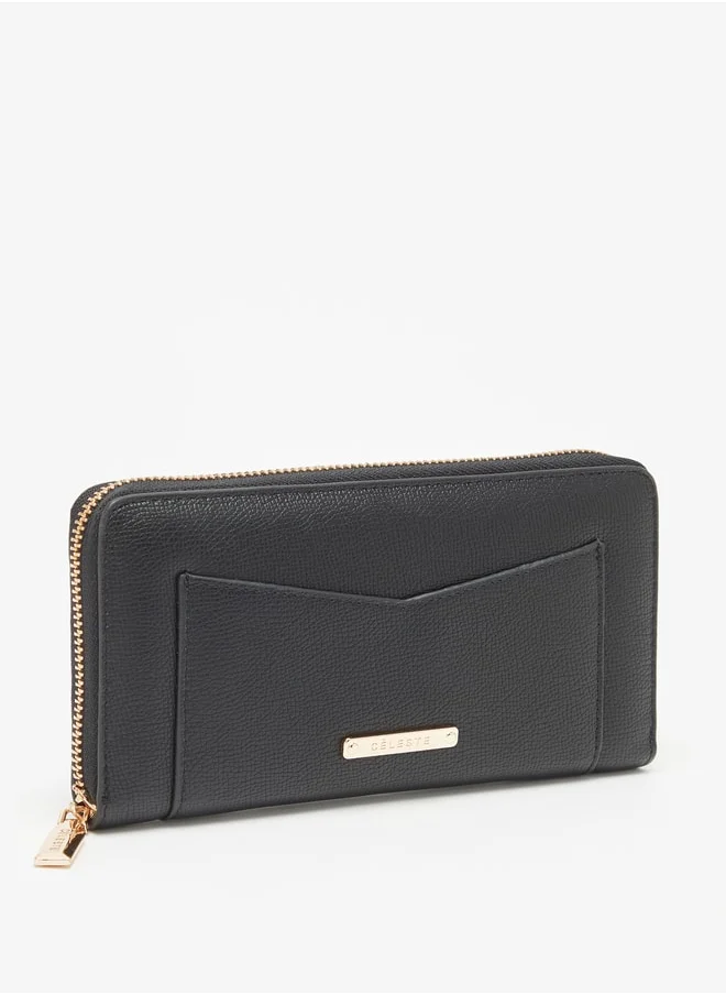 سيليست Women's Textured Zip Around Wallet