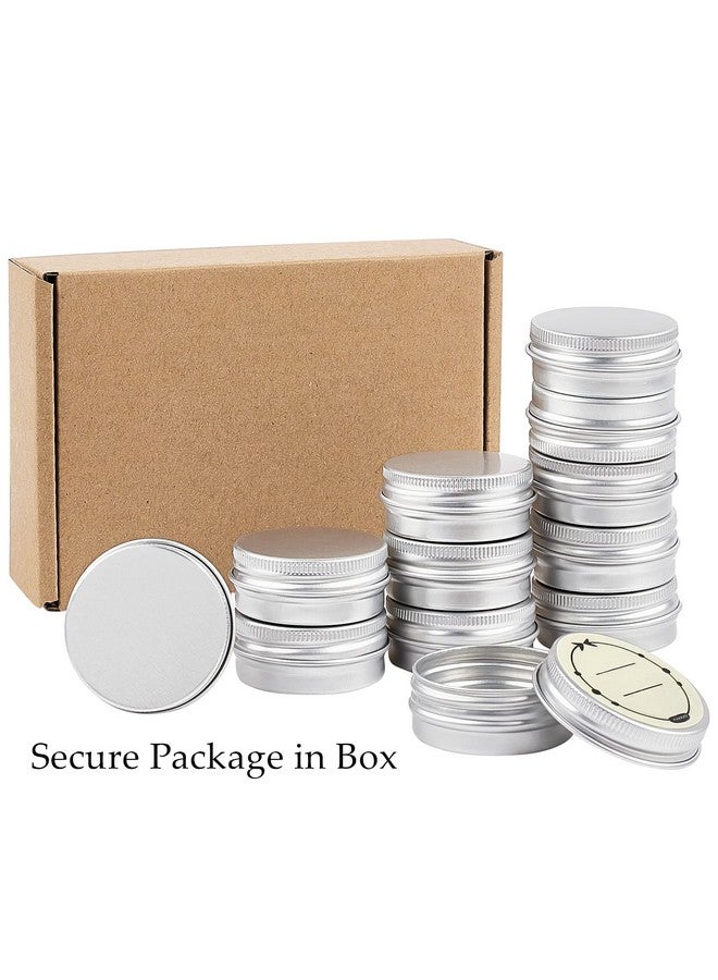 TUZAZO 24Pack 1/2 Oz Aluminum Tin Cans With Screw Lid And Labels, Refillable Travel Sized Cosmetic Containers Small Tins For Lip Balms, Salves, Lotion Bars, Candles - Image 4