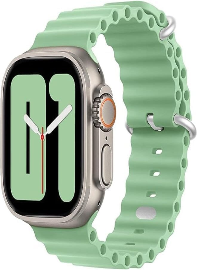 Next - Next store Compatible with Apple Watch Band 45mm 42mm 44mm 49mm Women Men, Silicone Wavy Sport Wristbands Compatible with iWatch Ultra Series 8/7/6/5/4/3/2/1 SE, - Image 1