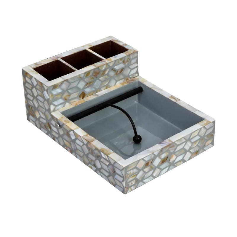 THE HOME CO. Enhance your home style The Home Co Mother of pearl no 6 grey white NapkinHolder  - Image 2