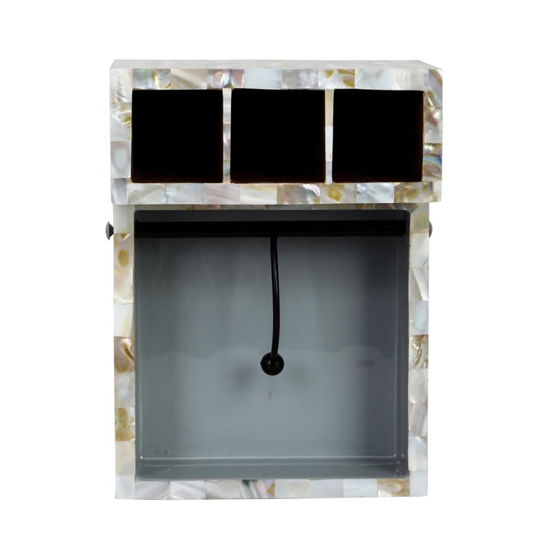 THE HOME CO. Enhance your home style The Home Co Mother of pearl no 6 grey white NapkinHolder  - Image 5