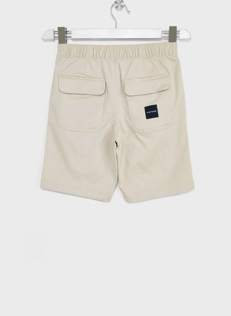 TOMMY HILFIGER Kids Belted Comfort Chino Shorts
