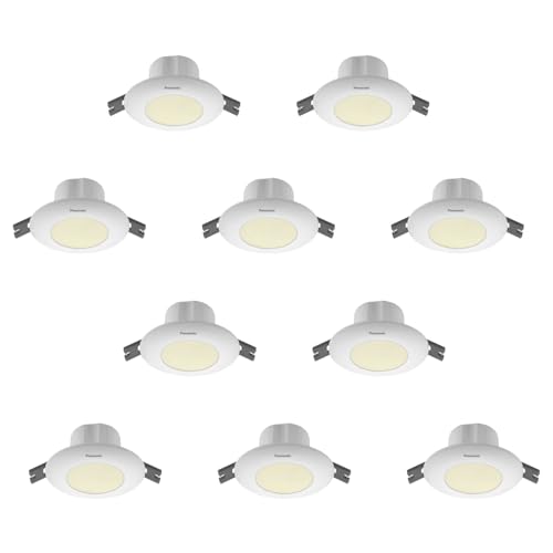 Panasonic 5 Watt LED Deep Junction Downlighter, LED Downlight with 85mm Cut Out, BIS & ROHS Certified, 4KV Surge Protection, Warm White Light (PDLM34053-10) - Image 1