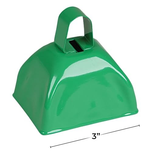 Rhode Island Novelty 3 in Green Metal Cowbell - DZ - Image 2