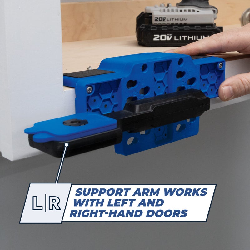 Kreg Kreg KHI-CDIJ Cabinet Door Mounting Jig - for Frameless or Face-Frame Cabinets - Easily Adjustable Cabinet Jig - for Attaching Hinges for Cabinet Doors  - Image 3