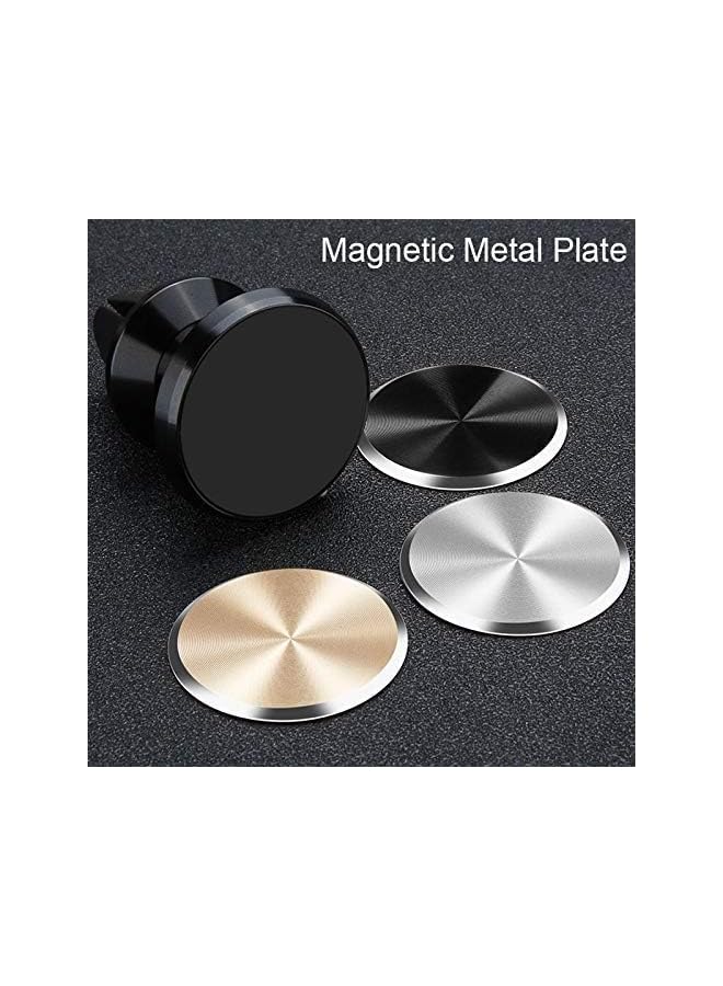 S-TOP 4 Pack Metal Plates Round Black Discs with Strong Adhesive for Magnetic Car Mount Phone Case Back, Universal Cell Phone Holder Stickers Without Holes - Image 2