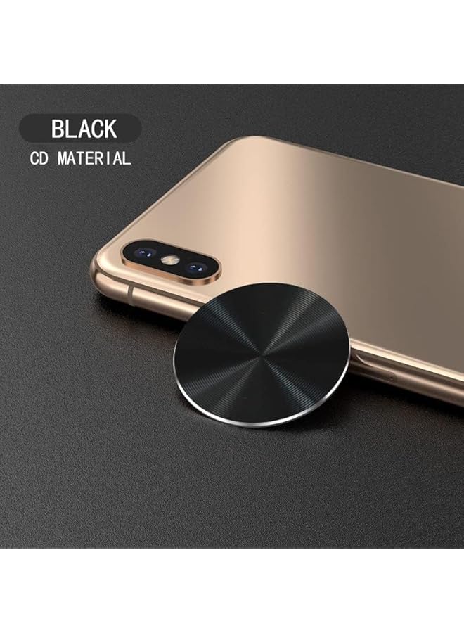S-TOP 4 Pack Metal Plates Round Black Discs with Strong Adhesive for Magnetic Car Mount Phone Case Back, Universal Cell Phone Holder Stickers Without Holes - Image 4