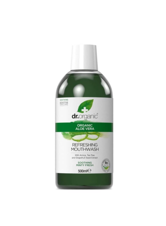 دكتور أورجانيك غسول الفم العضوي الحيوي للعناية بالفم بخلاصة الصبار 500 مل - Image 1