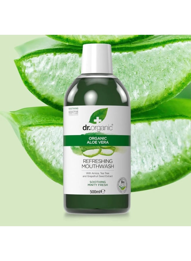دكتور أورجانيك غسول الفم العضوي الحيوي للعناية بالفم بخلاصة الصبار 500 مل - Image 2