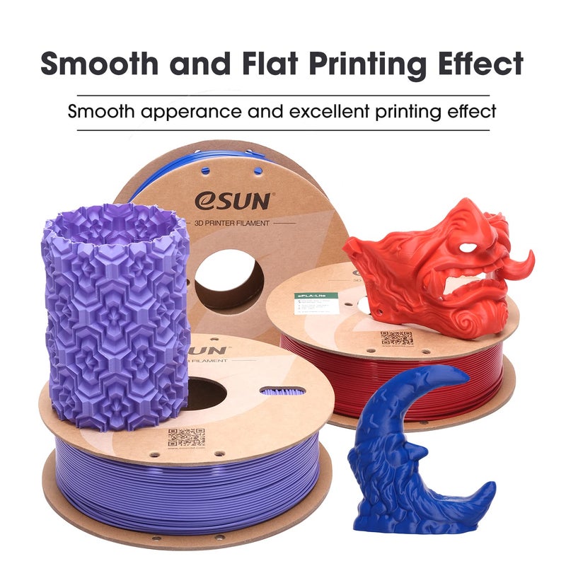 eSUN PLA Filament 1.75mm, High Toughness 3D Printer Filament Upgraded PLA Filament, Dimensional Accuracy +/- 0.03mm, 1KG Cardboard Spool (2.2 LBS) 3D Printing Filament for 3D Printers, Grey - Image 3
