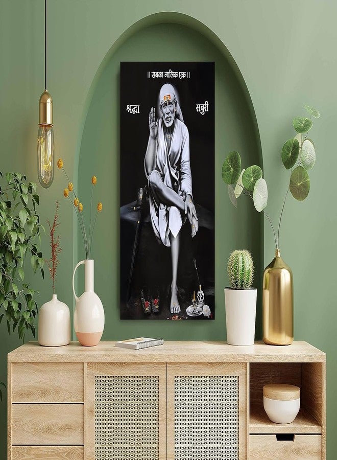 wallpics® Sai Baba Wallpapers Fully Waterproof Vinyl Sticker Poster for Living Room,Bedroom,Office,Kids Room,Hall(12X18) - Image 2