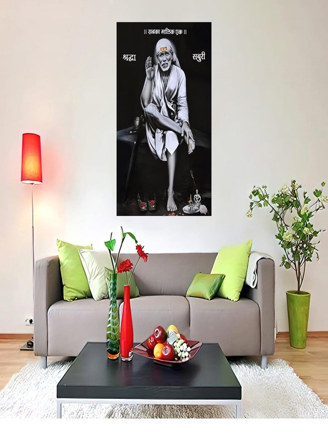 wallpics® Sai Baba Wallpapers Fully Waterproof Vinyl Sticker Poster for Living Room,Bedroom,Office,Kids Room,Hall(12X18) - Image 4
