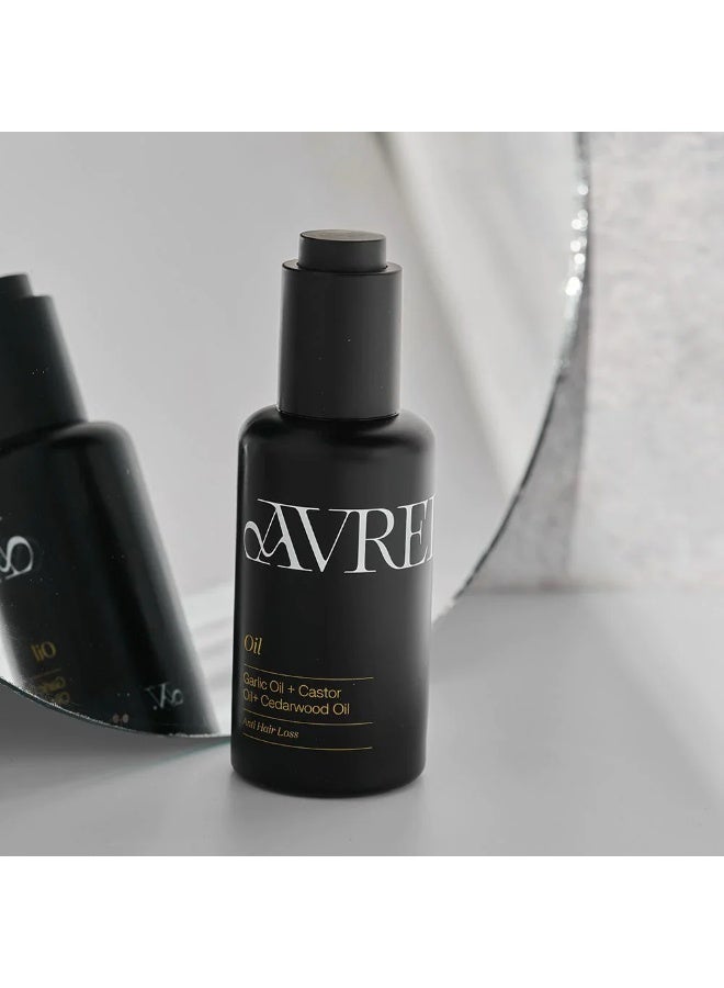 AVRELLE Hair oil with garlic oil & castor oil & cedarwood oil 50ml - Image 2