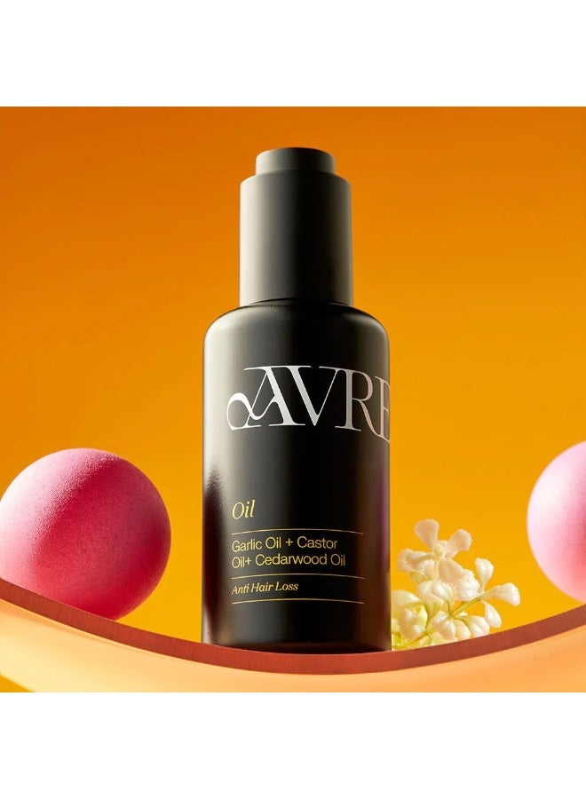 AVRELLE Hair oil with garlic oil & castor oil & cedarwood oil 50ml - Image 3