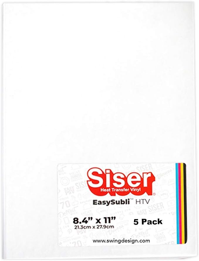 SISER فيلم نقل الحرارة القابل للطباعة سيسر إيزي سوبلي 84 × 11  5 عبوة - Image 1