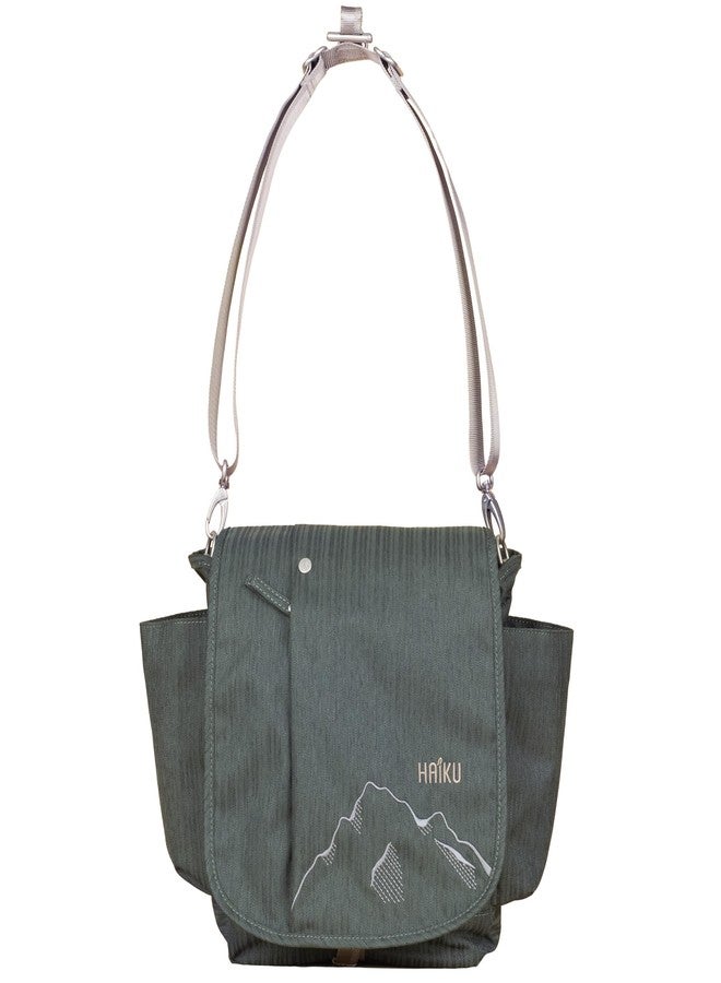 HAIKU To Go Convertible 2.0 Crossbody and Backpack Messenger-Style Travel Bag with Adjustable Shoulder Straps, Dual Pockets, Deep Forest - Image 3
