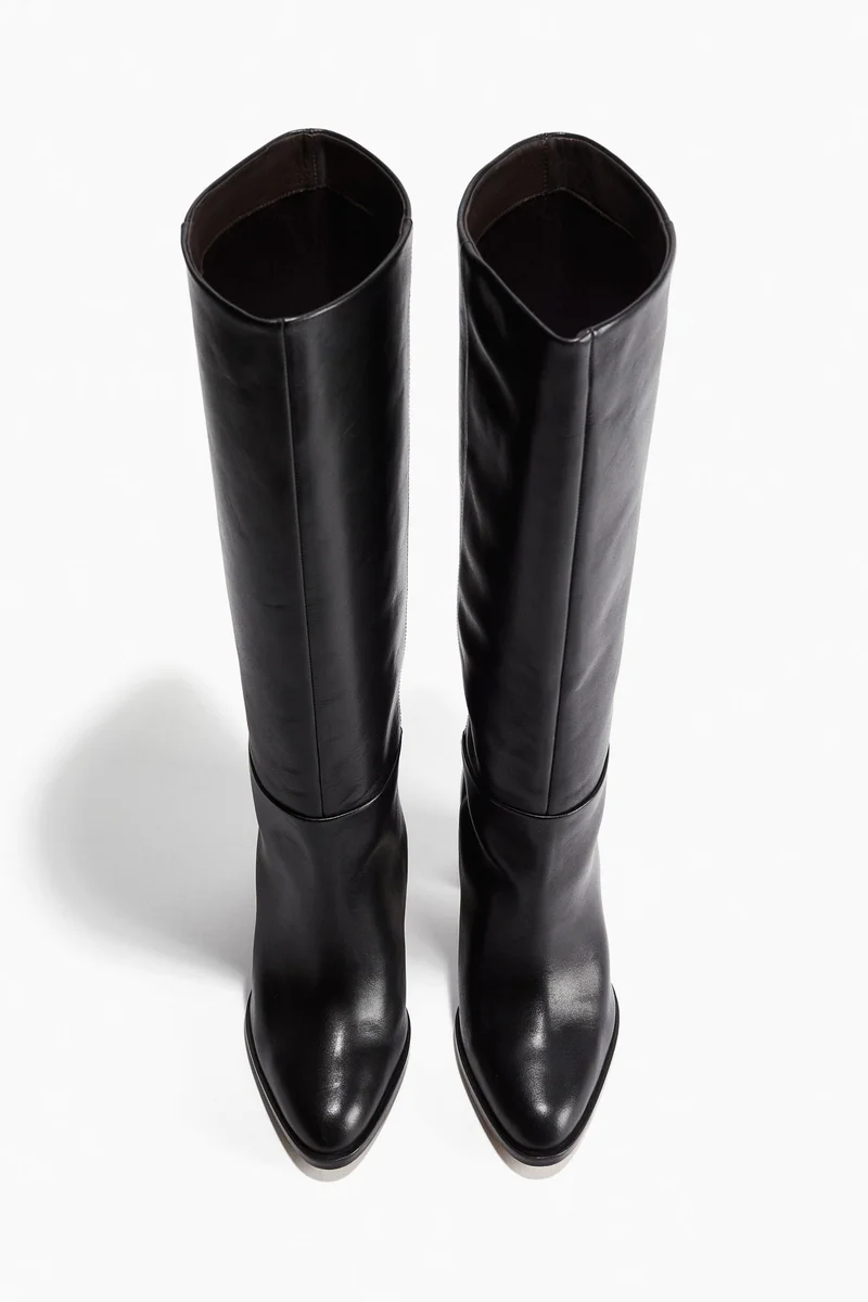 H&M Knee-High Leather Boots