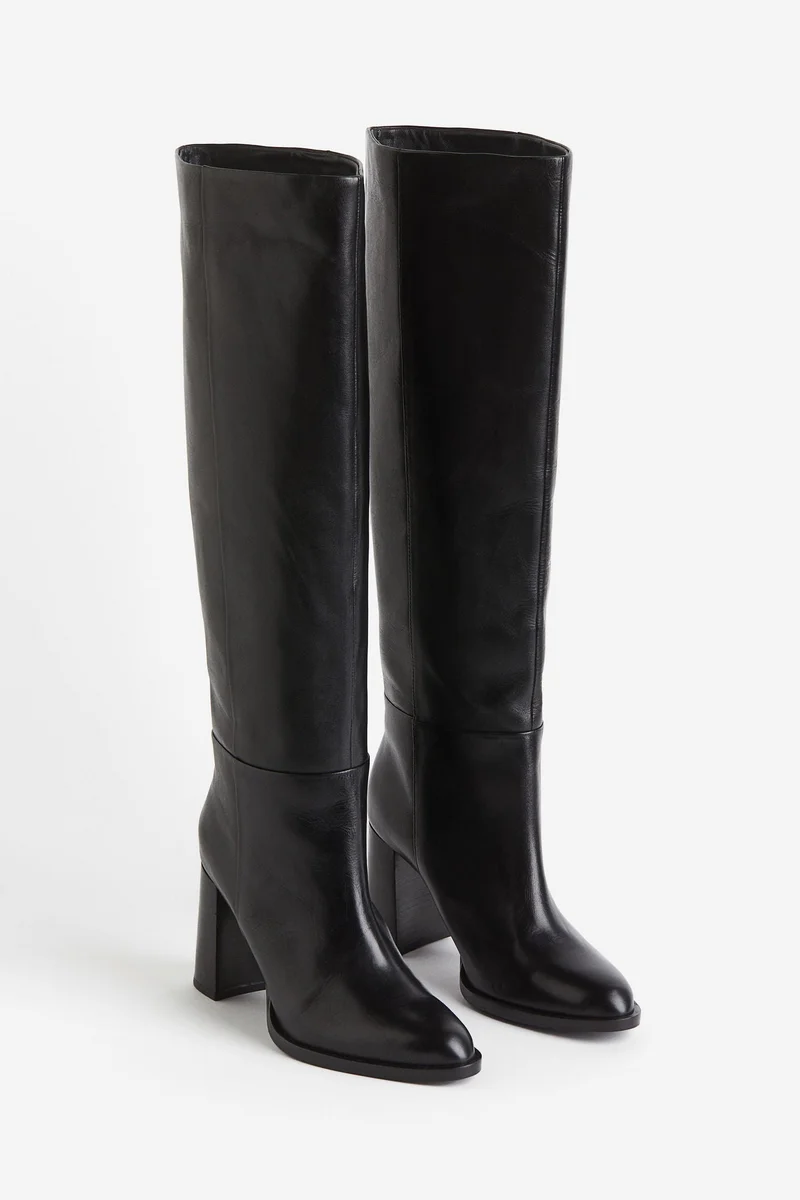 H&M Knee-High Leather Boots