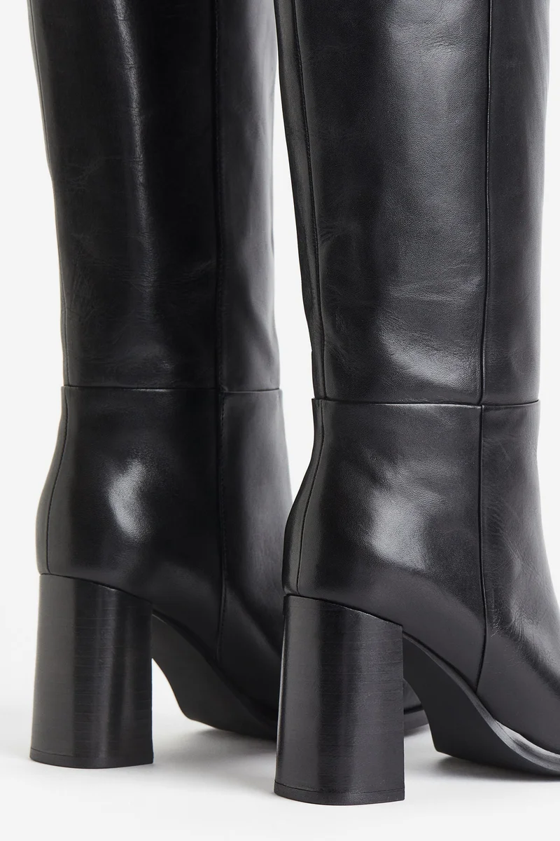 H&M Knee-High Leather Boots