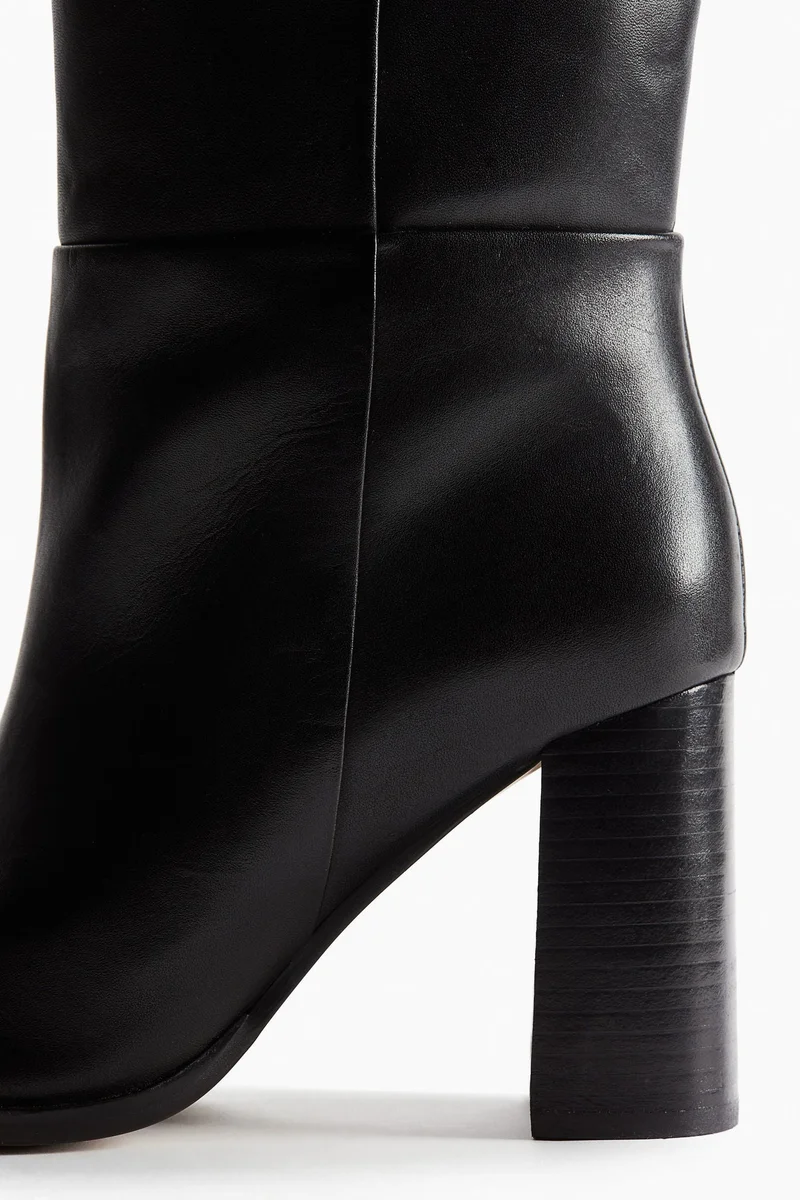 H&M Knee-High Leather Boots
