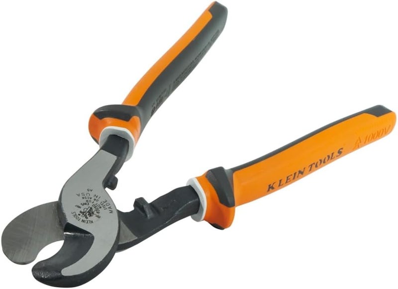 Klein Tools 63050-EINS قاطع كابلات معزول للكهربائيين، صنع في الولايات المتحدة الأمريكية، يقطع الألمنيوم، النحاس اللين وكابلات الاتصالات - Image 3