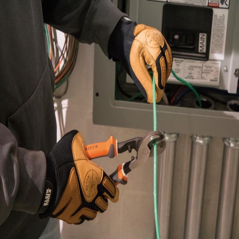 Klein Tools 63050-EINS قاطع كابلات معزول للكهربائيين، صنع في الولايات المتحدة الأمريكية، يقطع الألمنيوم، النحاس اللين وكابلات الاتصالات - Image 5