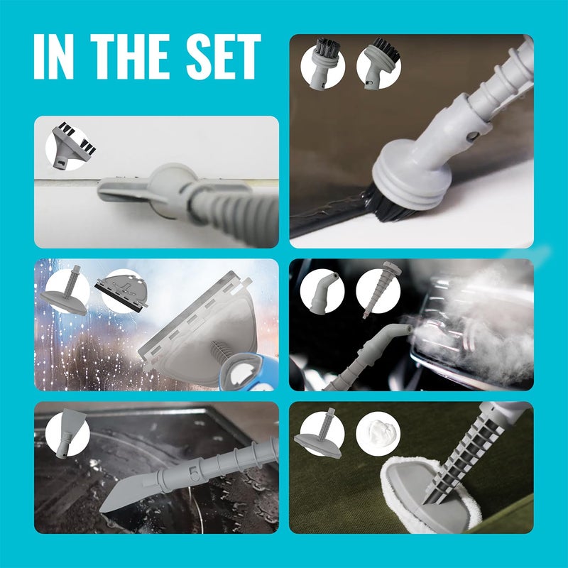 Pursteam World's Best Steamers بخار بخار 10 في 1 ، ممسحة بخارية مع منظف بخاري محمول قابل للفصل للأرضيات الخزفية والخشبية - Image 3