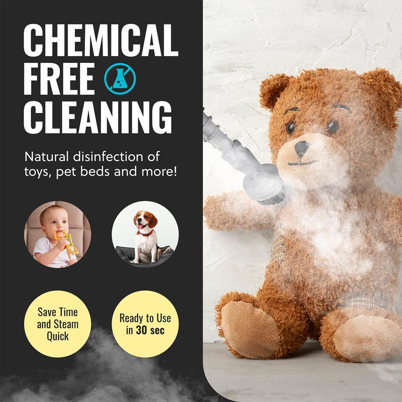 Pursteam World's Best Steamers بخار بخار 10 في 1 ، ممسحة بخارية مع منظف بخاري محمول قابل للفصل للأرضيات الخزفية والخشبية - Image 4