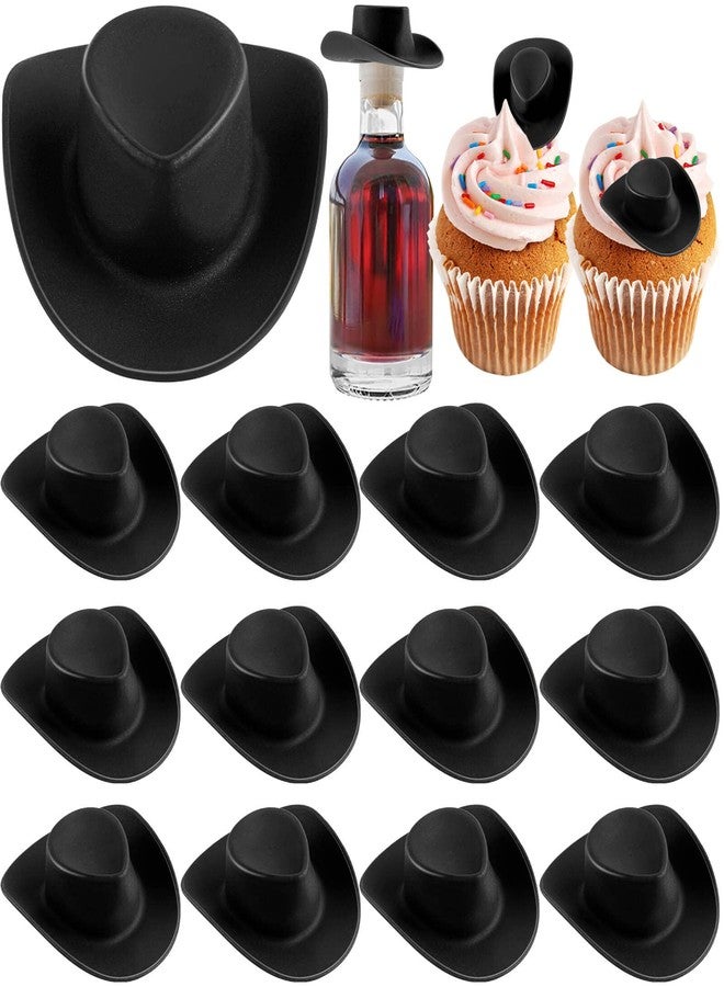 FFNIU 20Pcs Plastic Mini Western Cowboy Cowgirl Hat, Miniature Doll Hats, Cute Party Hats for Pretend Play Dollhouse Decoration - Image 1